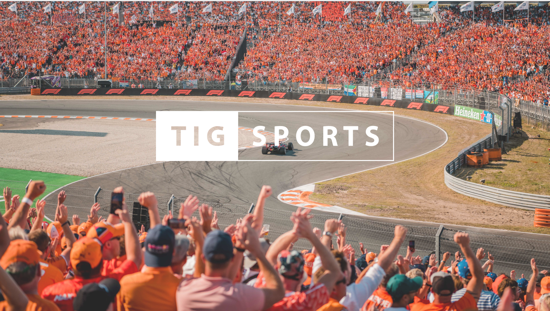 TIG Sports slide website homepage